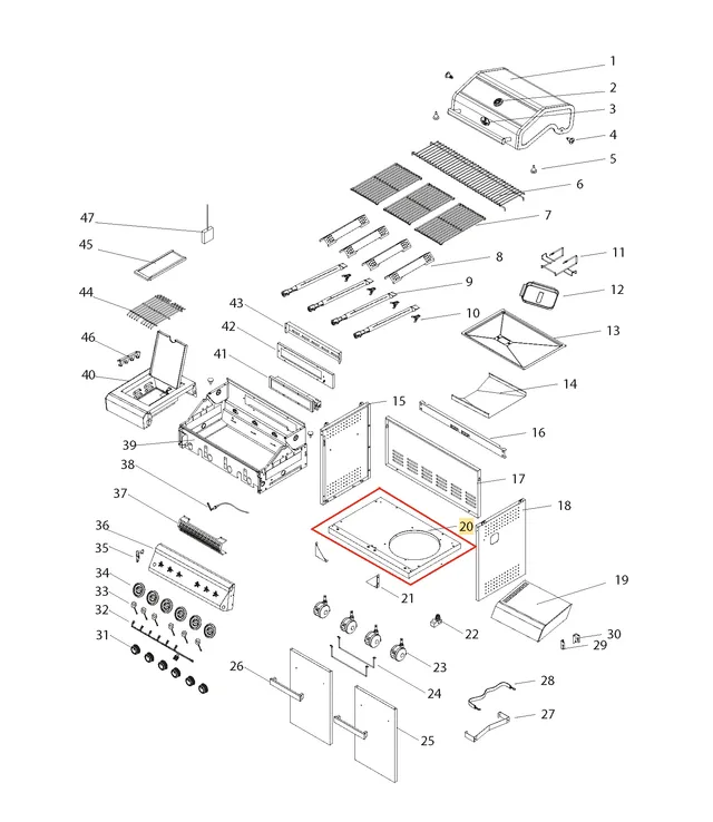 chef-cuisine-grillzubeh-r-bodenelement-f-r-4320-cc-4449-cc image 1