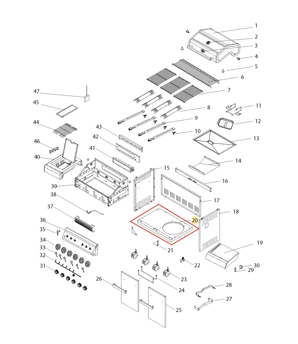 chef-cuisine-grillzubeh-r-bodenelement-f-r-4320-cc-4449-cc image 1