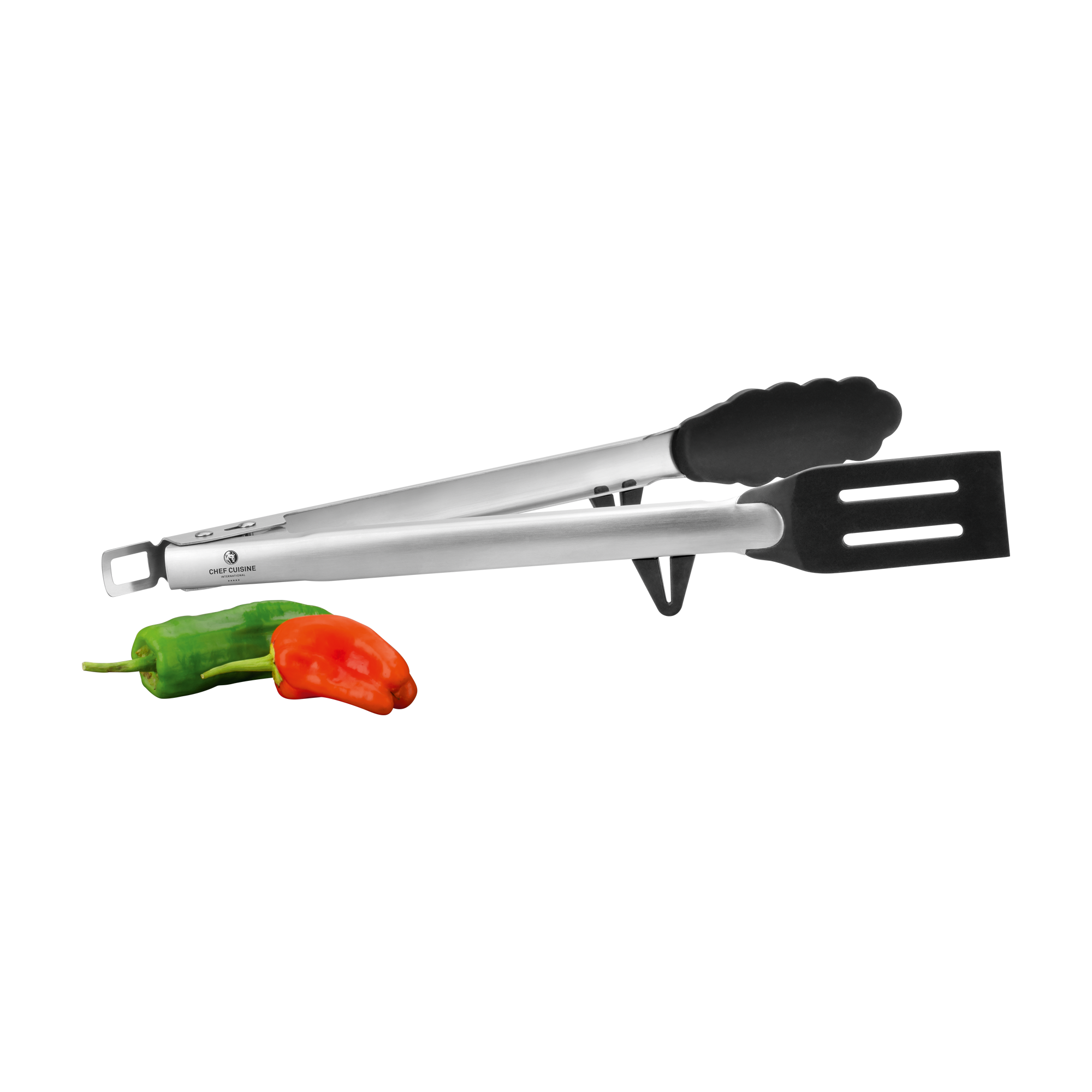chef-cuisine-servieren-servierzange-edelstahl-34-cm-silikon image 1