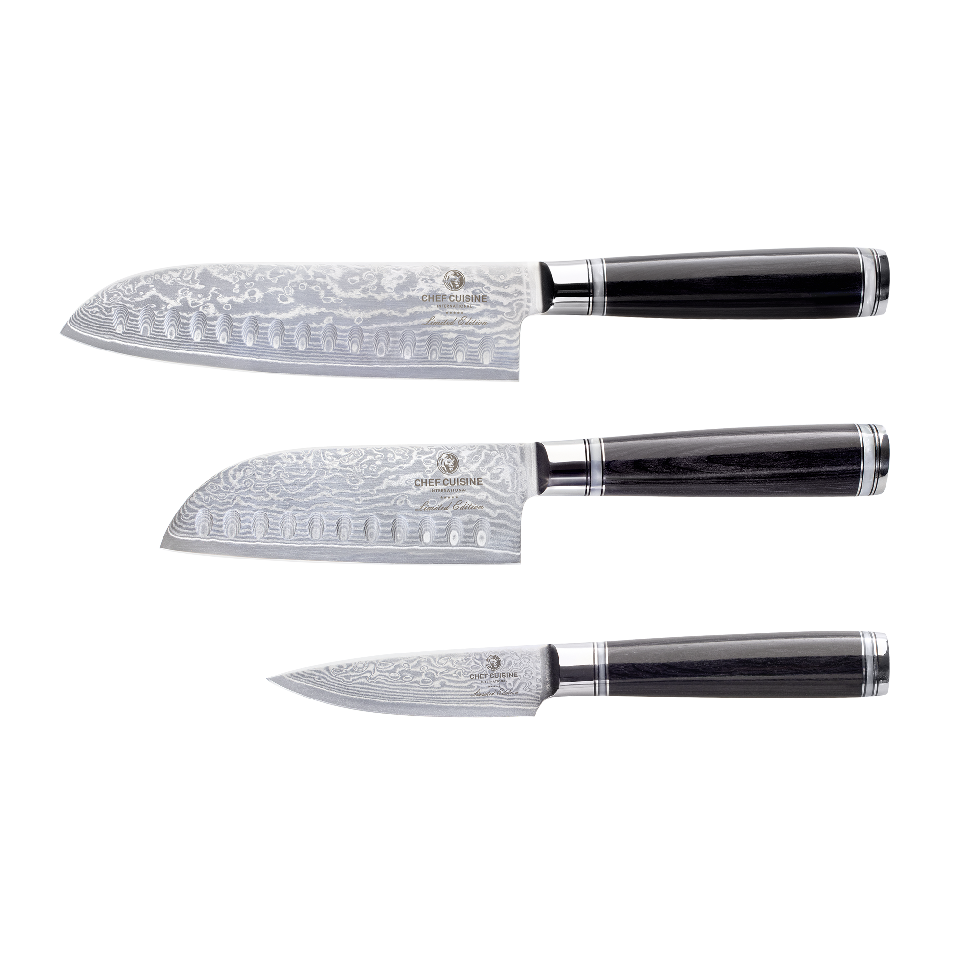chef-cuisine-damast-messerset-3-tlg-santoku-sch-lmesser-pakkaholz image 1