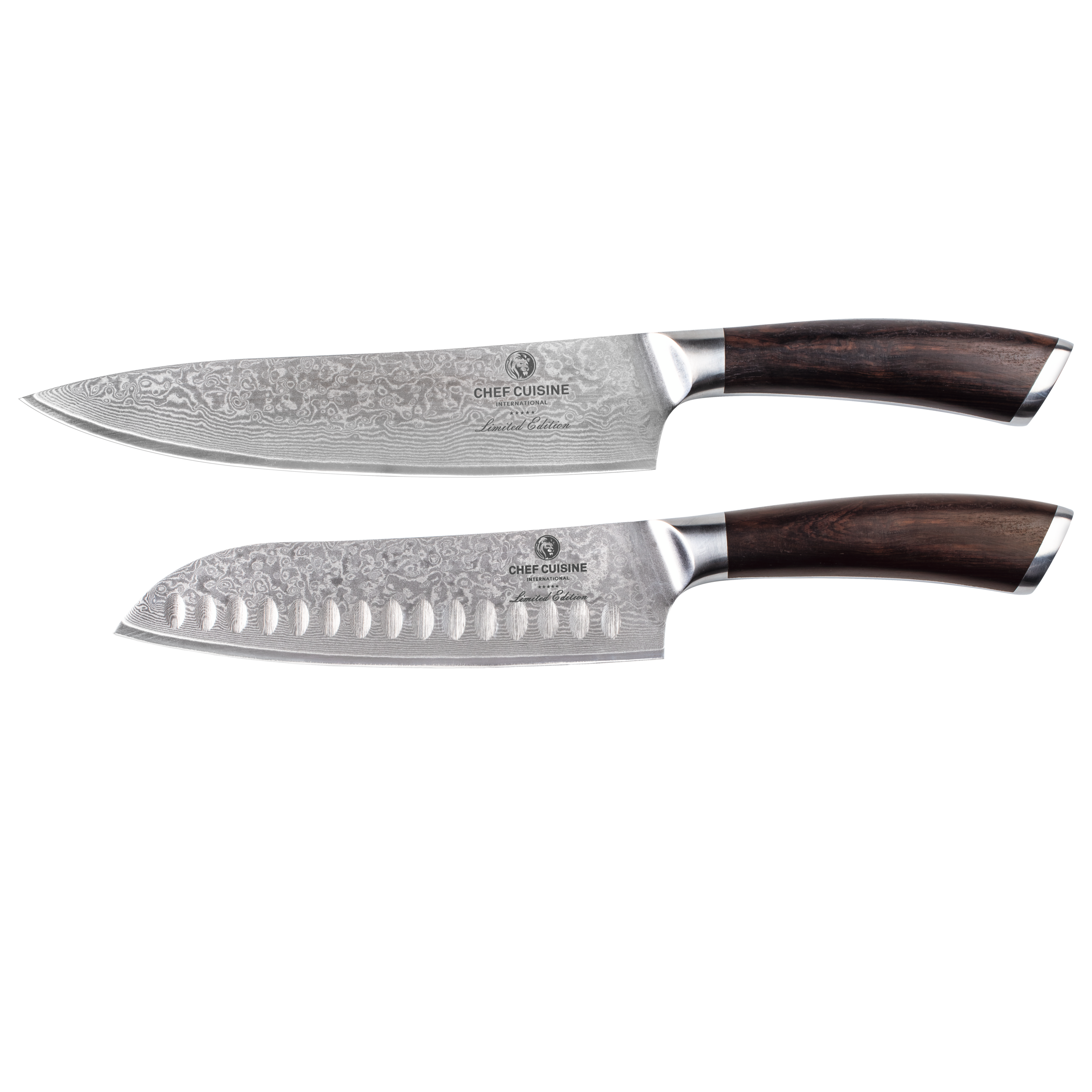 chef-cuisine-damast-messer-set-2-tlg-ebenholz-chef-santoku-67-lagen image 3