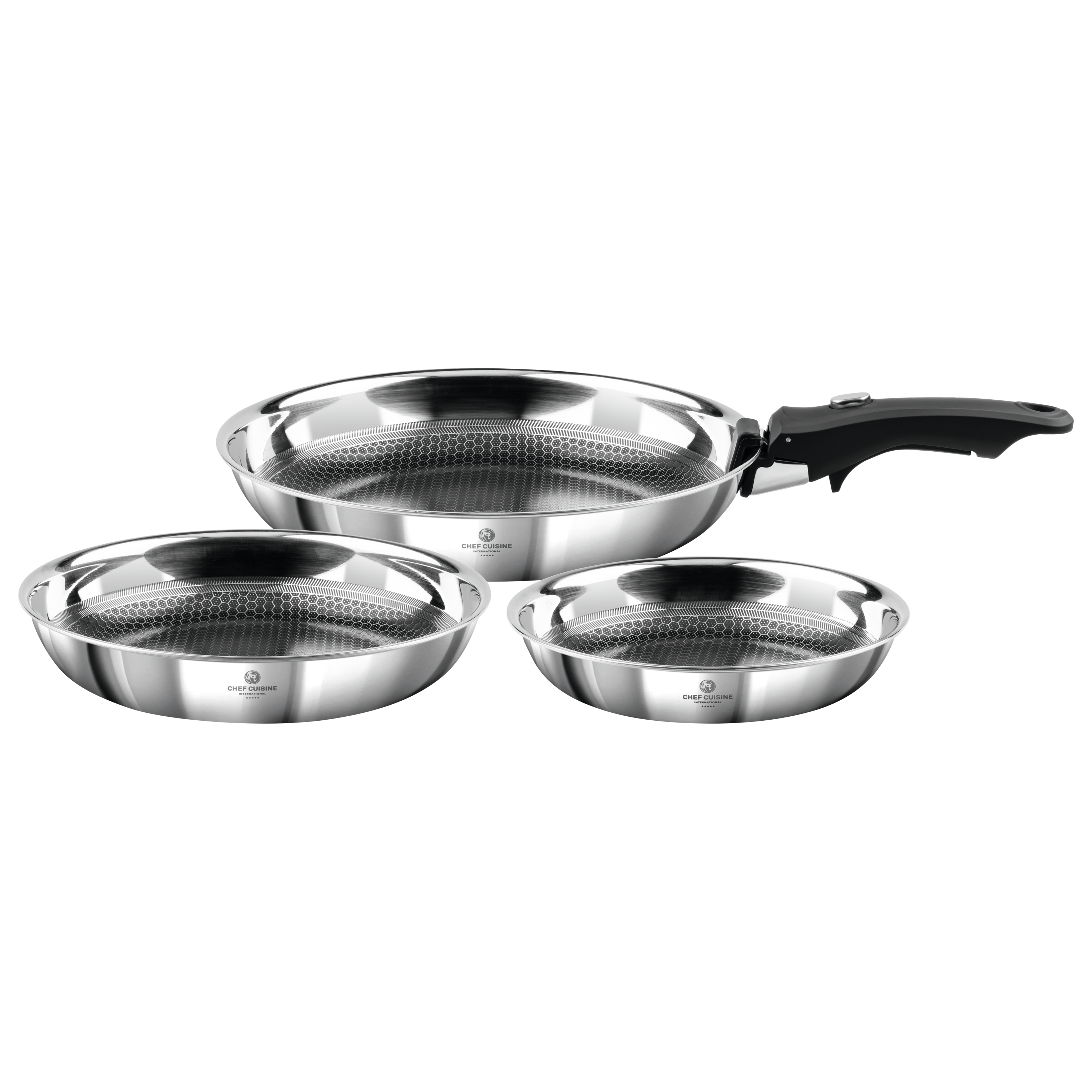 chef-cuisine-honeycomb-pfannen-set-3-tlg-20-24-28-cm-griff image 1